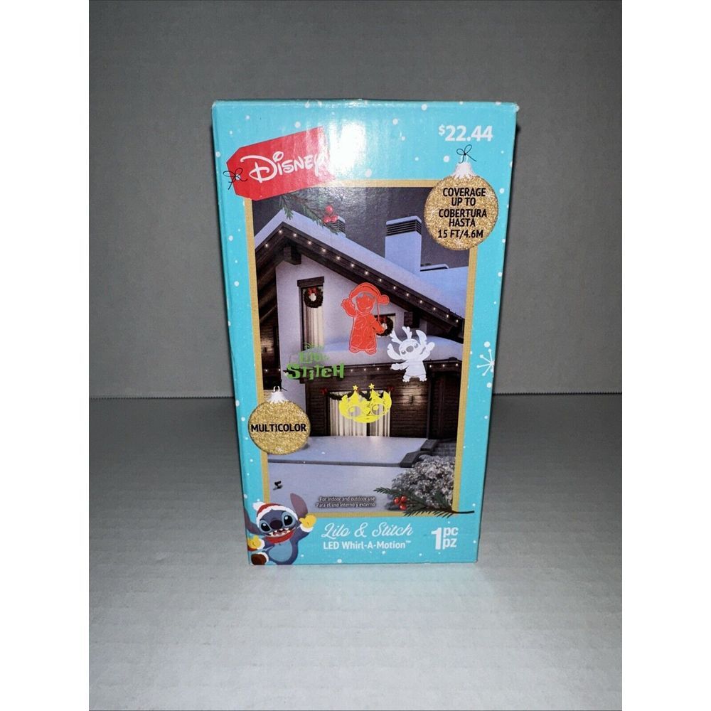 Disney‎ Stitch Christmas Whirl-a-motion LED Light Show Projector
